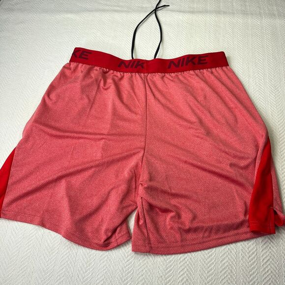 Nike Basketball Shorts Mens XXL Red Elastic Waist Lined Spellout Athletic Swoosh - Picture 5 of 8
